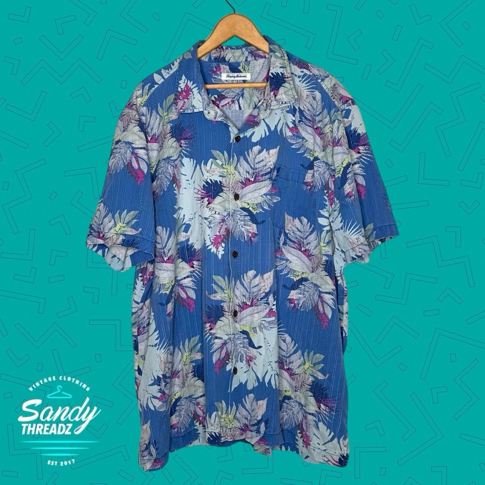Tommy Bahama Button Up Silk Camp Shirt - Picture 2 of 5
